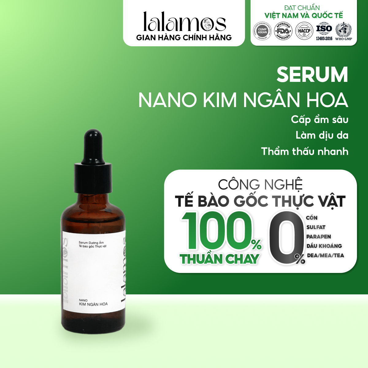 Serum dưỡng ẩm nano kim ngân hoa 50ml