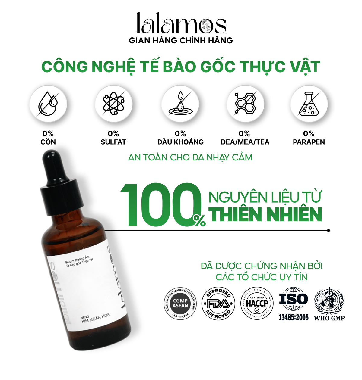 Serum dưỡng ẩm nano kim ngân hoa 50ml