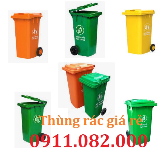  Thùng rác nhựa giá tốt- thùng rác 120l 240l